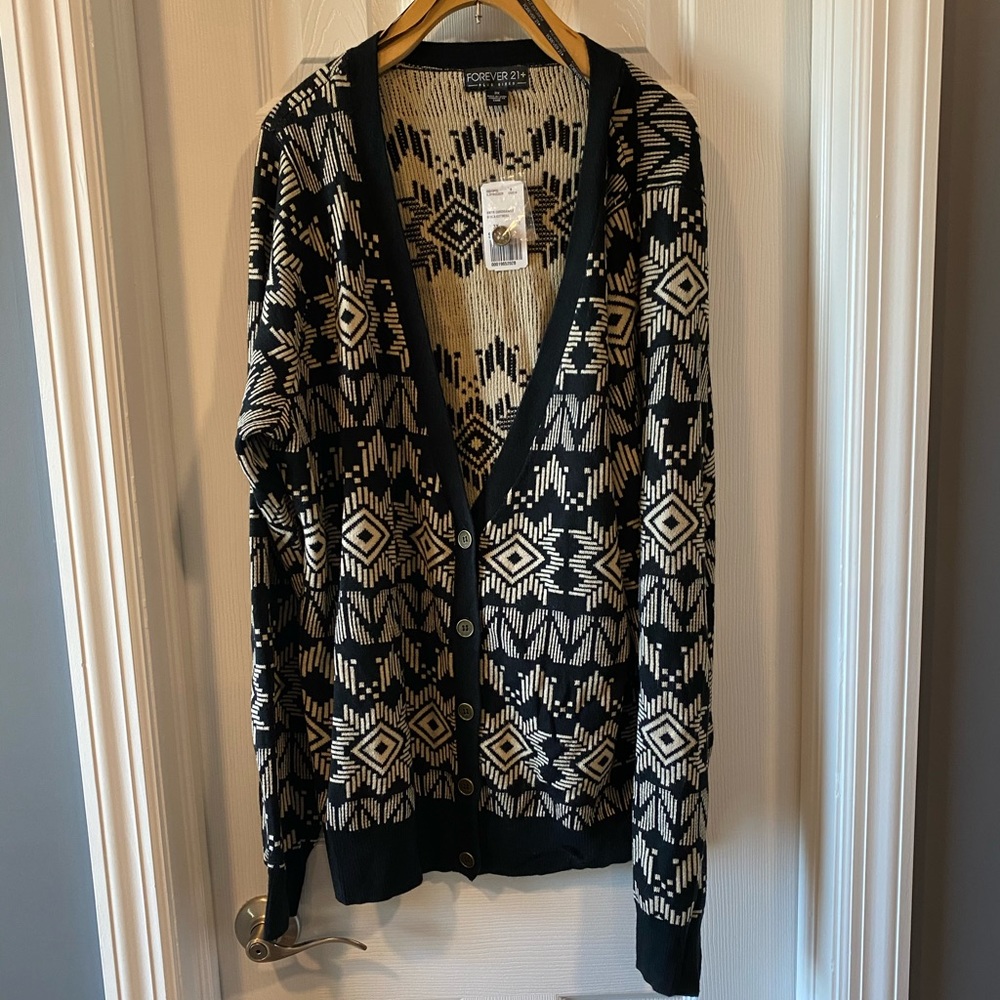 Forever 21 Print Cardigan